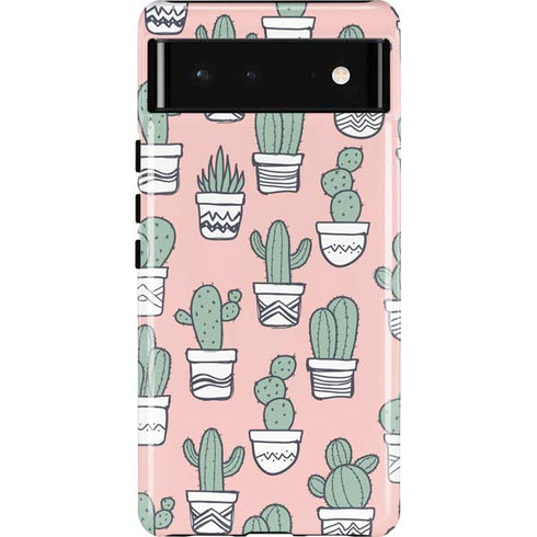 Pink Cactus Pixel Cases